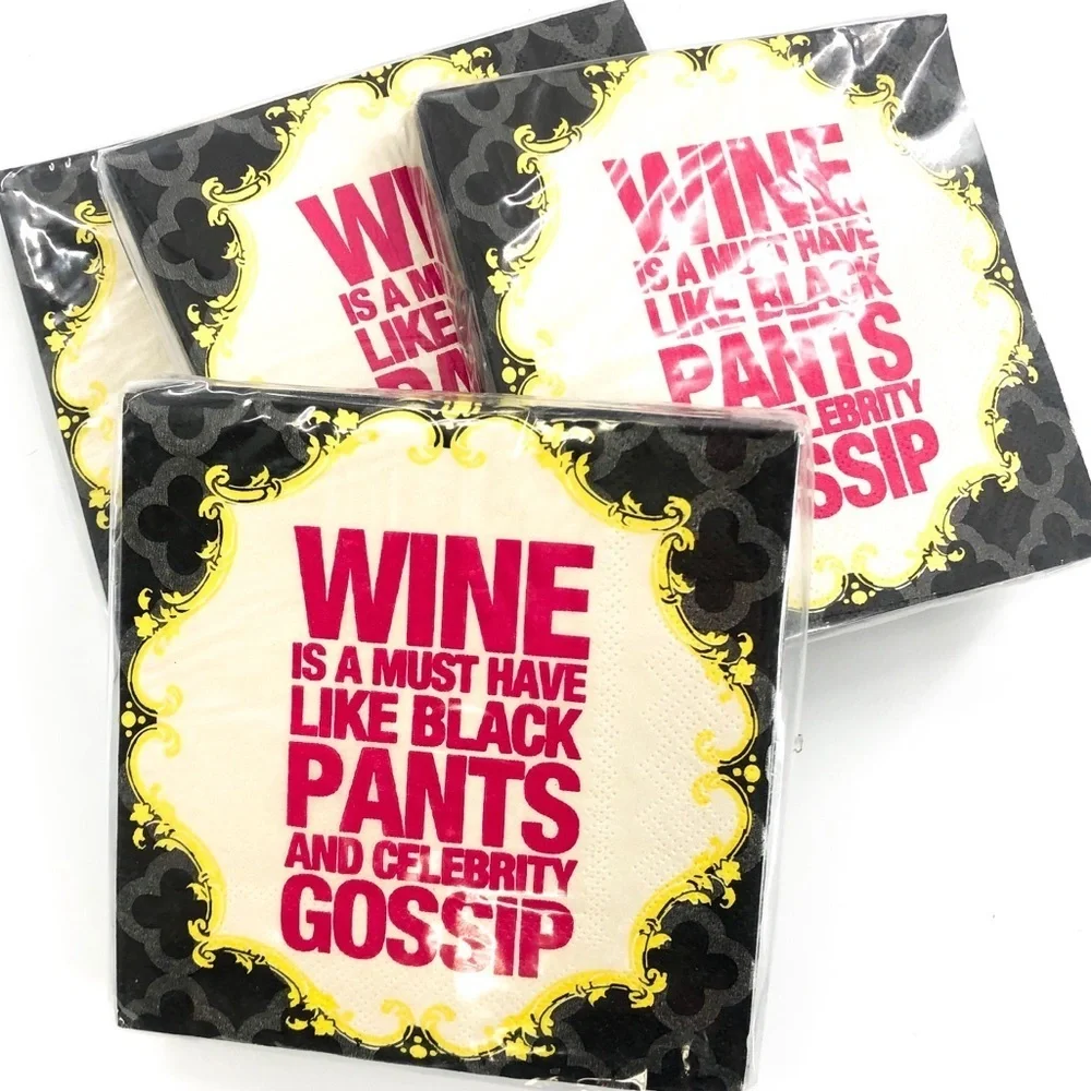 🌷SET OF 3 Wine Cocktail Napkins
